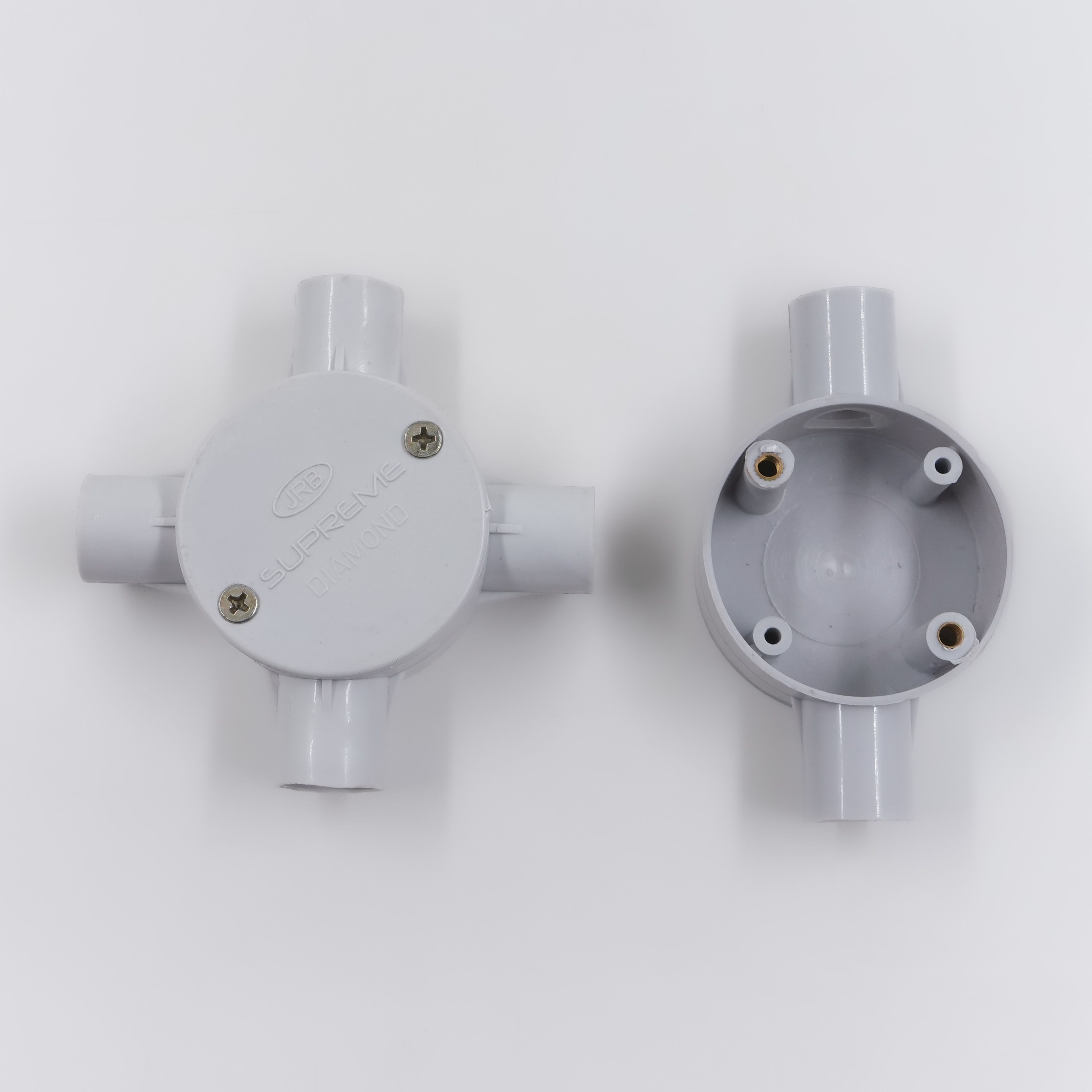 JRB Suppreme - 19Mm Conduit Junction Box 4 Way (Gray)